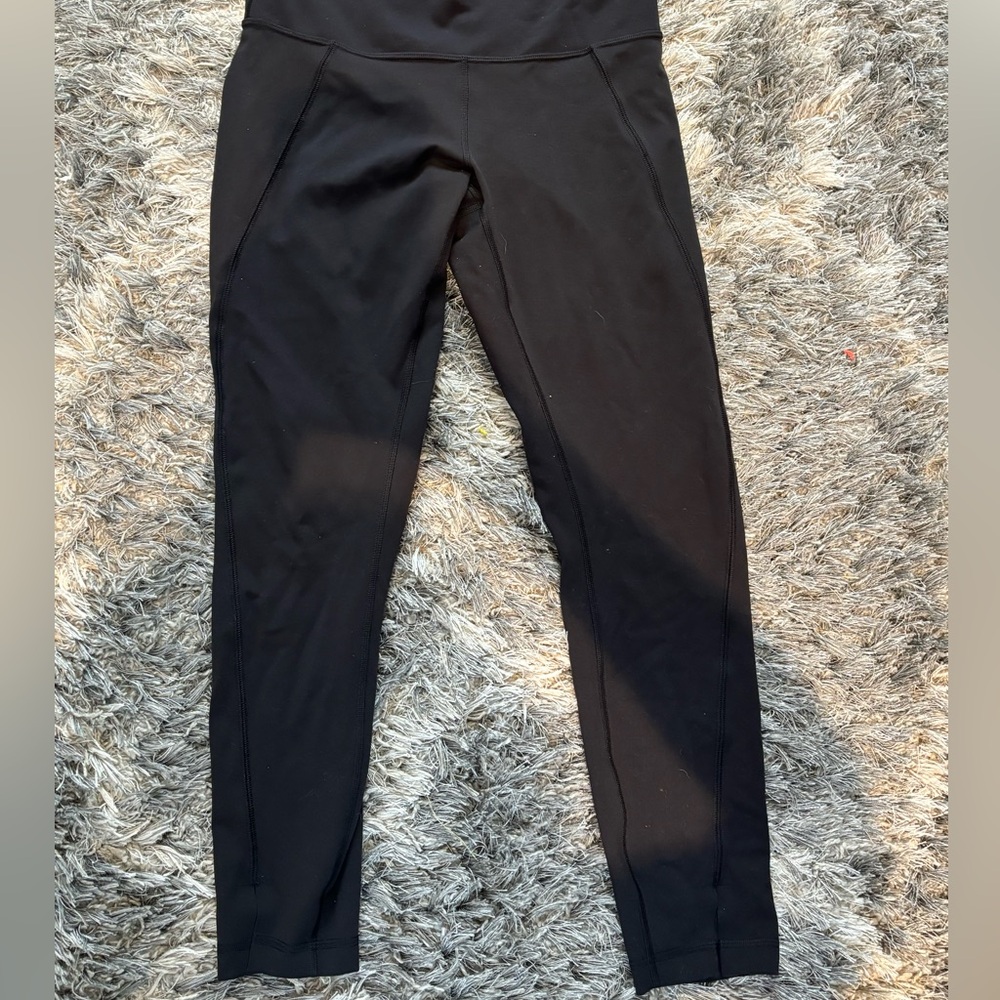 Lululemon Women's Black High-Waisted Slit leggings